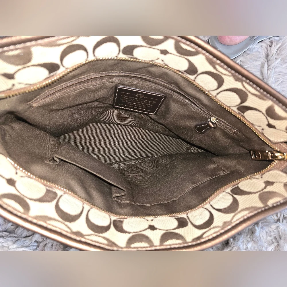 Coach Signature Canvas Brown Tote Bag